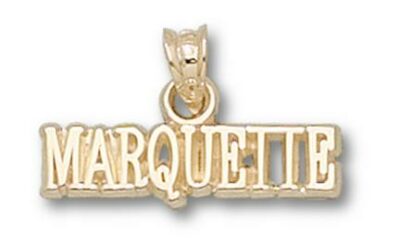 Marquette Golden Eagles "Marquette" 1/8" Pendant - 10KT Gold Jewelry