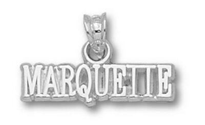 Marquette Golden Eagles "Marquette" 1/8" Pendant - Sterling Silver Jewelry