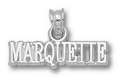 Marquette Golden Eagles "Marquette" 1/8" Pendant - Sterling Silver Jewelry