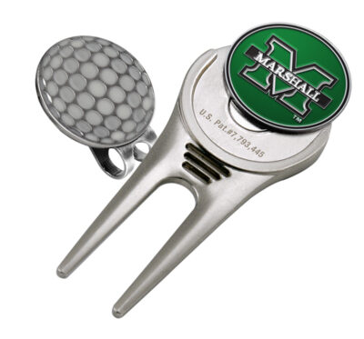 Marshall Thundering Herd Divot Tool Hat Clip with Golf Ball Marker (Set of 2)