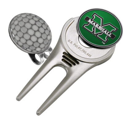 Marshall Thundering Herd Divot Tool Hat Clip with Golf Ball Marker (Set of 2)