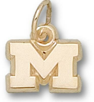 Marshall Thundering Herd "M" 1/4" Charm - 10KT Gold Jewelry