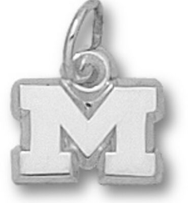 Marshall Thundering Herd "M" 1/4" Charm - Sterling Silver Jewelry