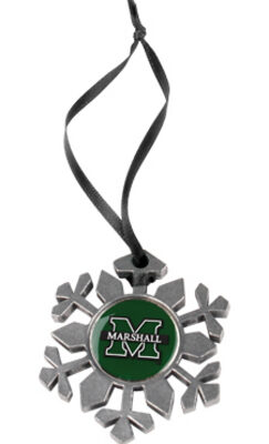 Marshall Thundering Herd Snowflake Ornament (Set of 2)