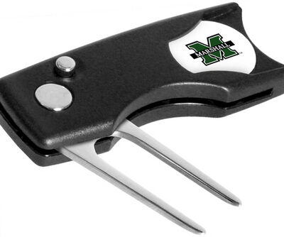 Marshall Thundering Herd Spring Action Divot Tool with Golf Ball Marker (Set of 2)