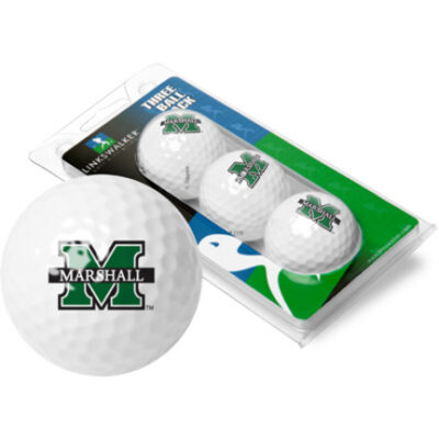 Marshall Thundering Herd Top Flite XL Golf Balls 3 Ball Sleeve (Set of 3)