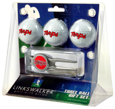 Maryland Terrapins 3 Ball Golf Gift Pack with Kool Tool