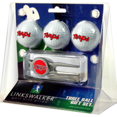 Maryland Terrapins 3 Ball Golf Gift Pack with Kool Tool