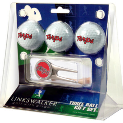 Maryland Terrapins 3 Golf Ball Gift Pack with Cap Tool