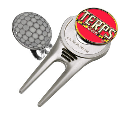 Maryland Terrapins Divot Tool Hat Clip with Golf Ball Marker (Set of 2)