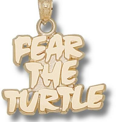 Maryland Terrapins "Fear the Turtle" 5/8" Pendant - 10KT Gold Jewelry