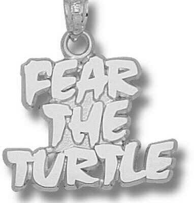 Maryland Terrapins "Fear the Turtle" 5/8" Pendant - Sterling Silver Jewelry