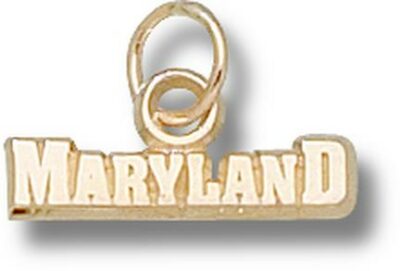 Maryland Terrapins "Maryland" Charm - 10KT Gold Jewelry