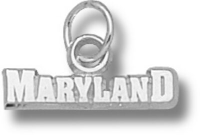 Maryland Terrapins "Maryland" Charm - Sterling Silver Jewelry