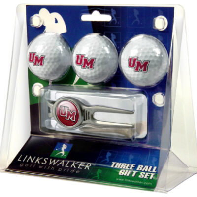 Massachusetts Minutemen 3 Ball Golf Gift Pack with Kool Tool