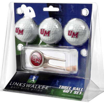 Massachusetts Minutemen 3 Golf Ball Gift Pack with Cap Tool