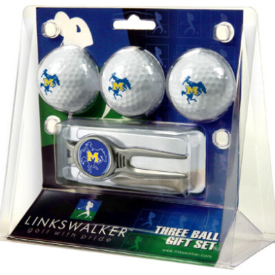 McNeese State Cowboys 3 Ball Golf Gift Pack with Kool Tool