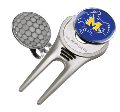 McNeese State Cowboys Divot Tool Hat Clip with Golf Ball Marker (Set of 2)