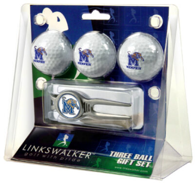 Memphis Tigers 3 Ball Golf Gift Pack with Kool Tool