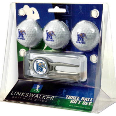 Memphis Tigers 3 Ball Golf Gift Pack with Kool Tool