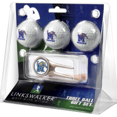 Memphis Tigers 3 Golf Ball Gift Pack with Cap Tool