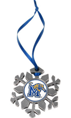 Memphis Tigers Snowflake Ornament (Set of 2)