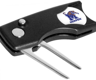 Memphis Tigers Spring Action Divot Tool with Golf Ball Marker (Set of 2)