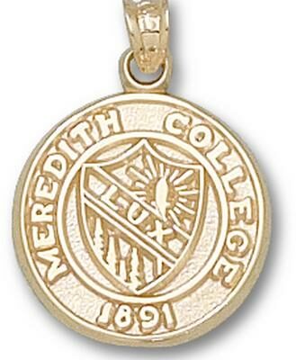 Meredith College Angels "Seal" 5/8" Pendant - 10KT Gold Jewelry