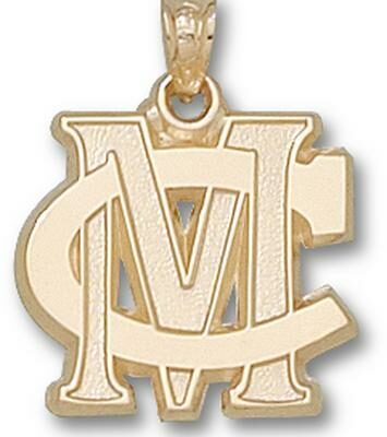 Methodist College Monarchs "MC" Pendant - 10KT Gold Jewelry