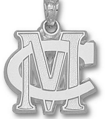 Methodist College Monarchs "MC" Pendant - Sterling Silver Jewelry