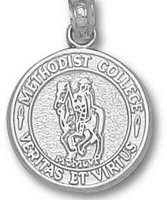 Methodist College Monarchs "Seal" Pendant - Sterling Silver Jewelry