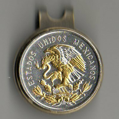 Mexican 10 Centavo "Eagle" Two Tone Coin Ball Marker