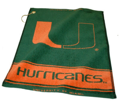 Miami Hurricanes 16" x 19" Woven Golf Towel (Set of 2)