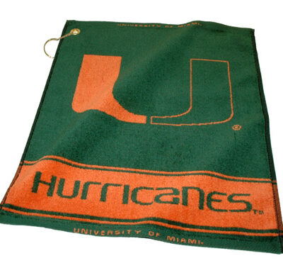 Miami Hurricanes 16" x 19" Woven Golf Towel (Set of 2)