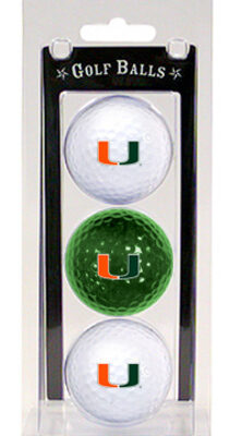 Miami Hurricanes Golf Ball Pack (Set of 3)