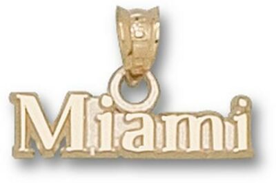 Miami Hurricanes "Miami" Pendant - 10KT Gold Jewelry