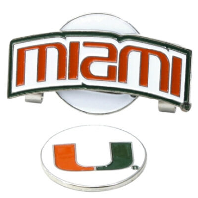 Miami Hurricanes Slider Clip with Golf Ball Marker (Set of 3)