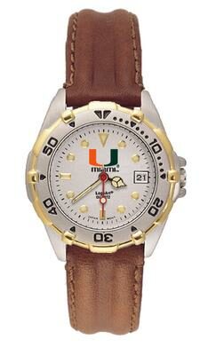 Miami Hurricanes "U with Miami" All Star Watch with Leather Band - Women's