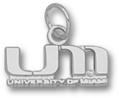 Miami Hurricanes "UM" Charm - Sterling Silver Jewelry