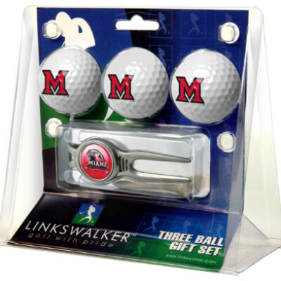 Miami (Ohio) RedHawks 3 Ball Golf Gift Pack with Kool Tool