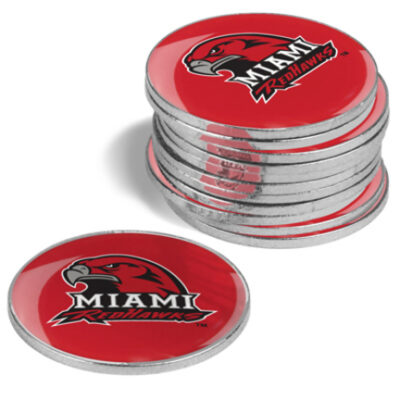 Miami (Ohio) RedHawks Golf Ball Marker (12 Pack)