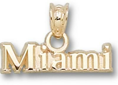 Miami (Ohio) RedHawks "Miami" Pendant - 10KT Gold Jewelry