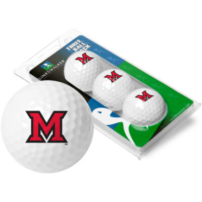 Miami (Ohio) RedHawks Top Flite XL Golf Balls 3 Ball Sleeve (Set of 3)