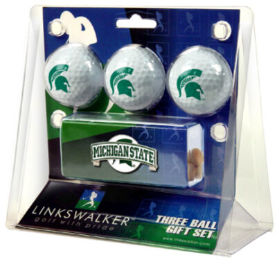 Michigan State Spartans 3 Ball Gift Pack with Hat Clip