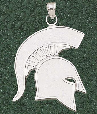 Michigan State Spartans Giant 1 1/2" W x 1 3/4" H "Spartan" Pendant - 14KT Gold Jewelry