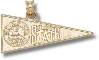 Michigan State Spartans "Seal and Mich State Pennant" Pendant - 10KT Gold Jewelry