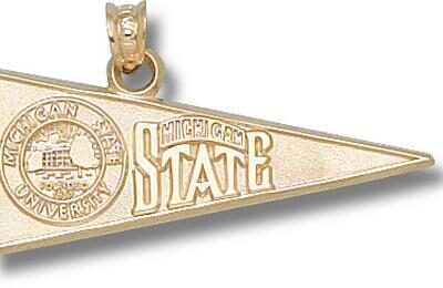 Michigan State Spartans "Seal and Mich State Pennant" Pendant - 10KT Gold Jewelry