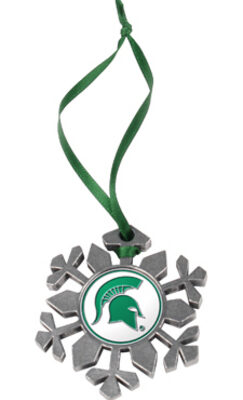 Michigan State Spartans Snowflake Ornament (Set of 2)