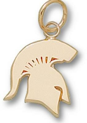 Michigan State Spartans "Solid Spartan" 1/2" Charm - 14KT Gold Jewelry