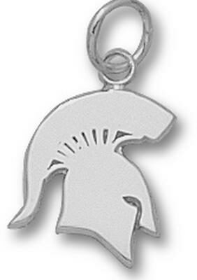 Michigan State Spartans "Solid Spartan" 1/2" Charm - Sterling Silver Jewelry